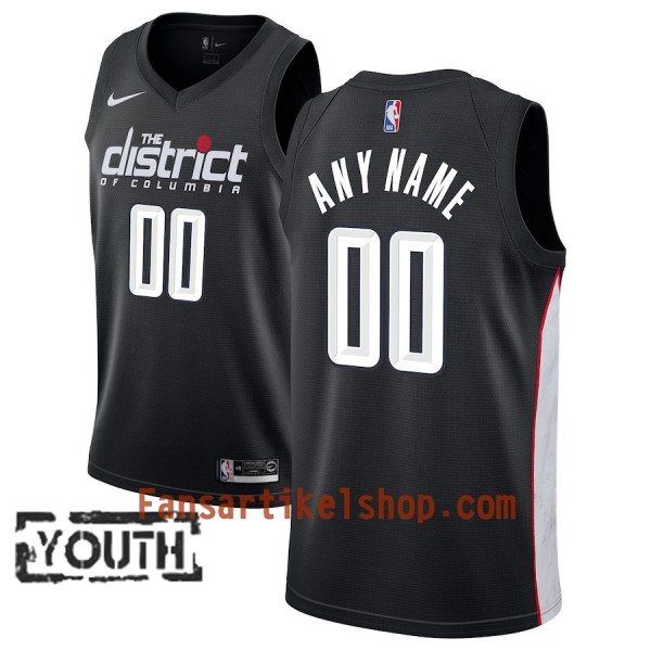 Washington Wizards Trikot Benutzerdefinierte 2018-19 Nike City Edition Schwarz Swingman - Kinder Washington Wizards Trikot Benutzerdefinierte 2018-19 Nike City Edition Schwarz Swingman - Kinder